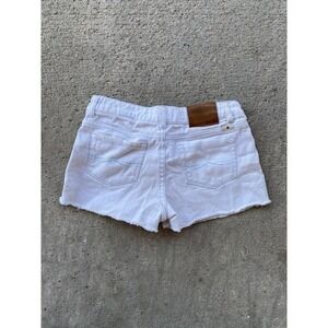 Vintage White Lucky Brand Jeans Shorts Womens 26‎  Summer Blue Stitch Riley Y2K